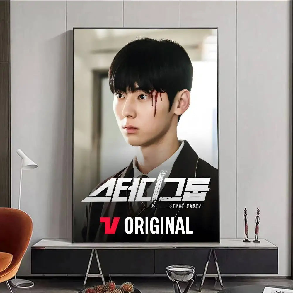 K-Drama Study Group HD Wall Poster | Waterproof PVC Art