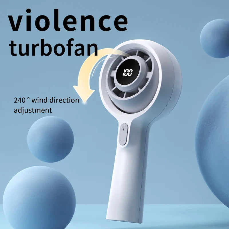 Mini Handheld Rechargeable Fan – High-Speed Brushless 3000mAh