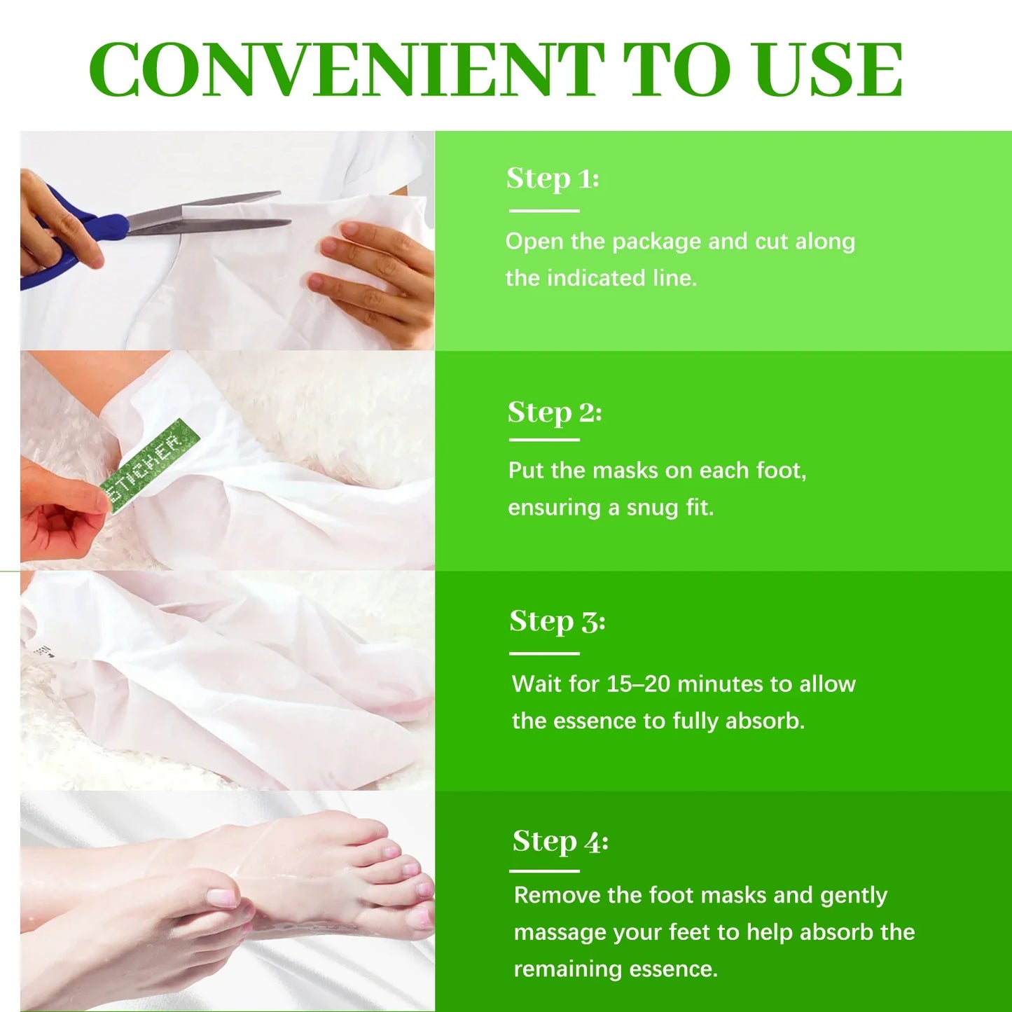 Aloe Vera Exfoliating Foot Mask Socks – Moisturizing Treatment