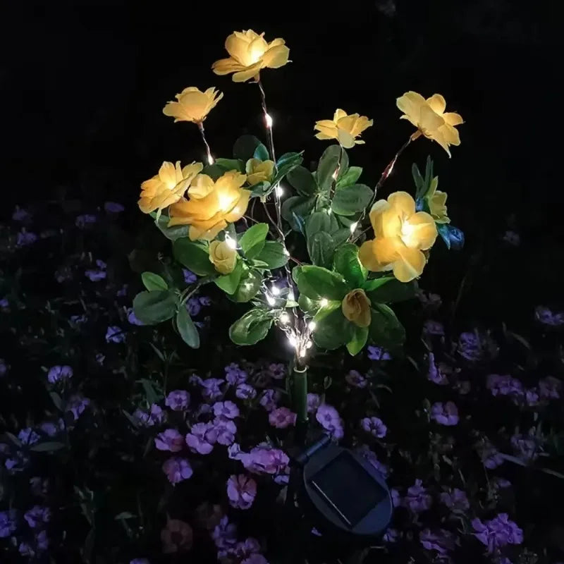 Solar LED Azalea Flower Ground Lights | Garden Outdoor Décor