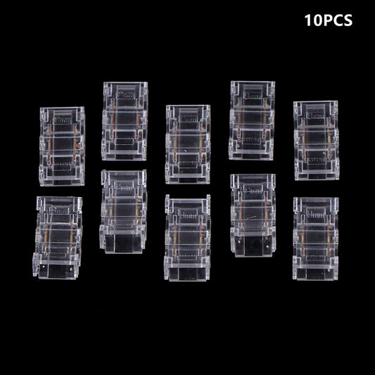 10-Pack 8mm 2-Pin COB LED Strip Solderless Connectors LED Strip Connector Peaceful Pleasures Health and Wellness