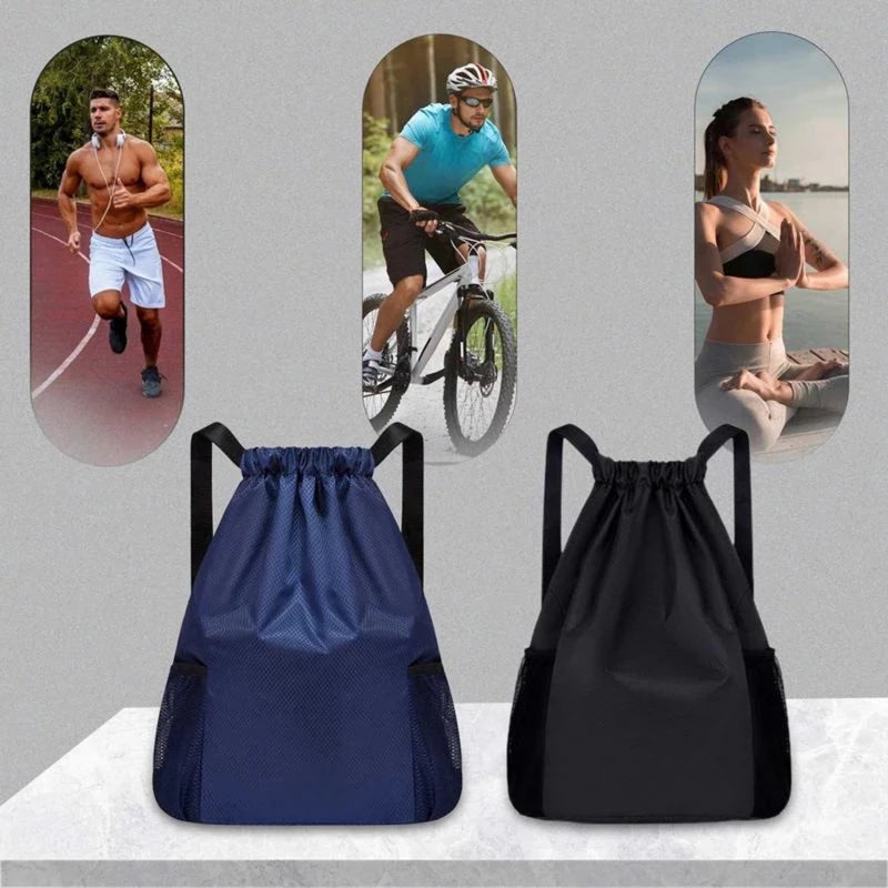 Backpacks Women Men Large Capacity Bundle Pocket Drawstring Bag For Unisex Sports Casual Backpack Solid Color Travel Bags Peaceful Pleasures Health and Wellness