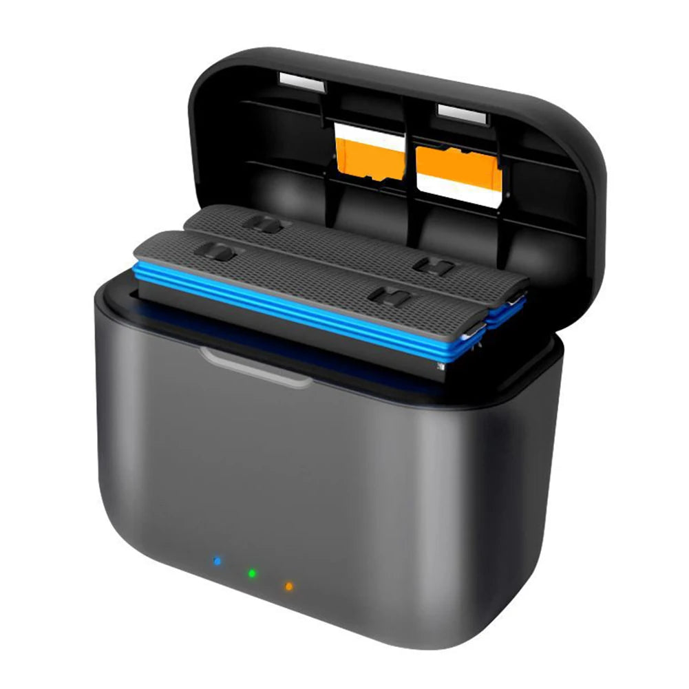 Mini Portable Fast Charging Case Lightweight Battery Storage Charger Compartment Accessories for Insta360 One X2 Battery Peaceful Pleasures Health and Wellness