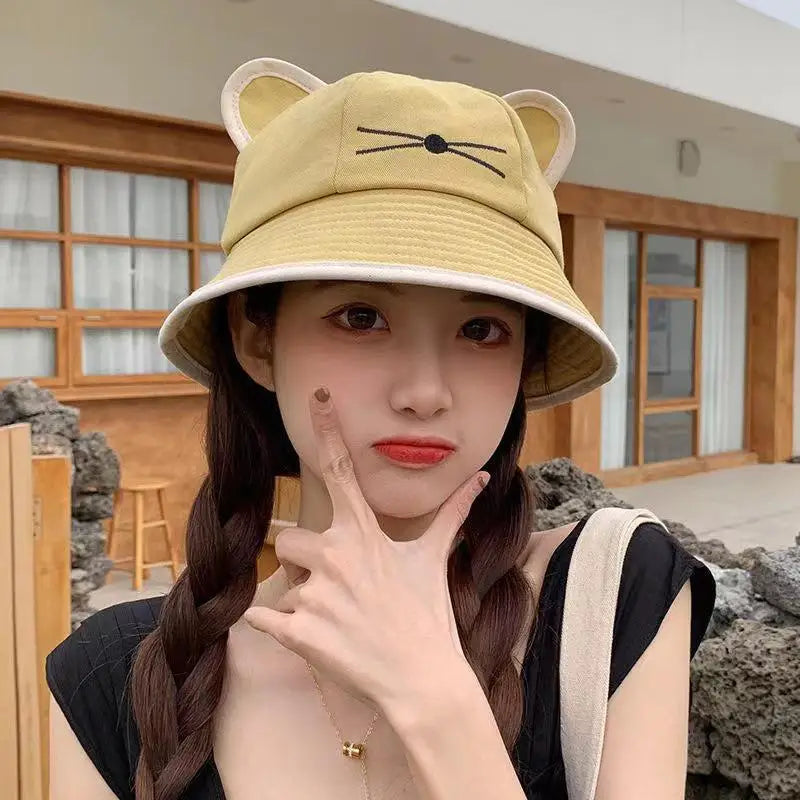 Cat Ear Bucket Hat – Women's Wide Brim UV Sun Hat