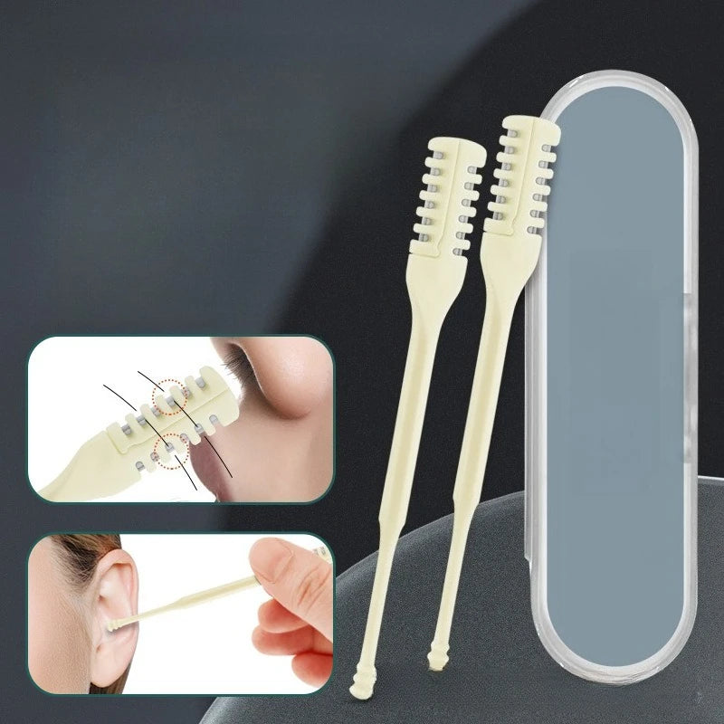Manual Nose & Ear Hair Trimmer | Stainless Steel Rotary Blade