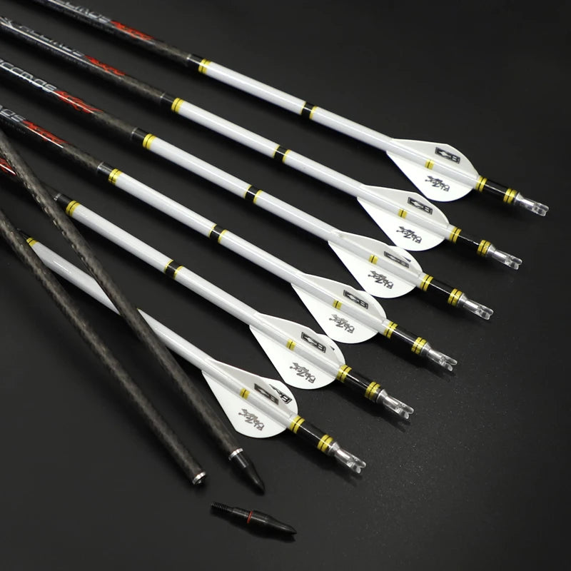6 ID Arrow 3K Weave Carbon Shafts Spine 200 250 300 350 500 Bow