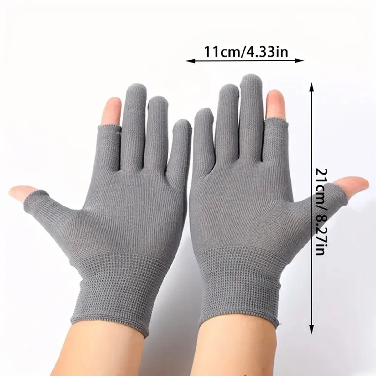 1 Pair Two Finger Work Protection Exposed Fingers Anti-slip Gloves For Breathable Picking Planting Gloves,Packaging Peaceful Pleasures Health and Wellness