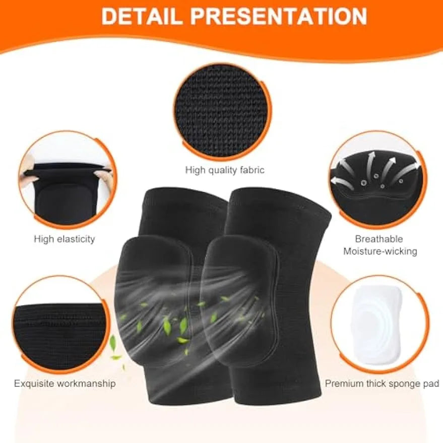 1Pair Volleyball Knee Pads, Knee Pads Volleyball Girls,Knee Pads for Women Youth Kids, Soft Black Kneepads for Sports Peaceful Pleasures Health and Wellness
