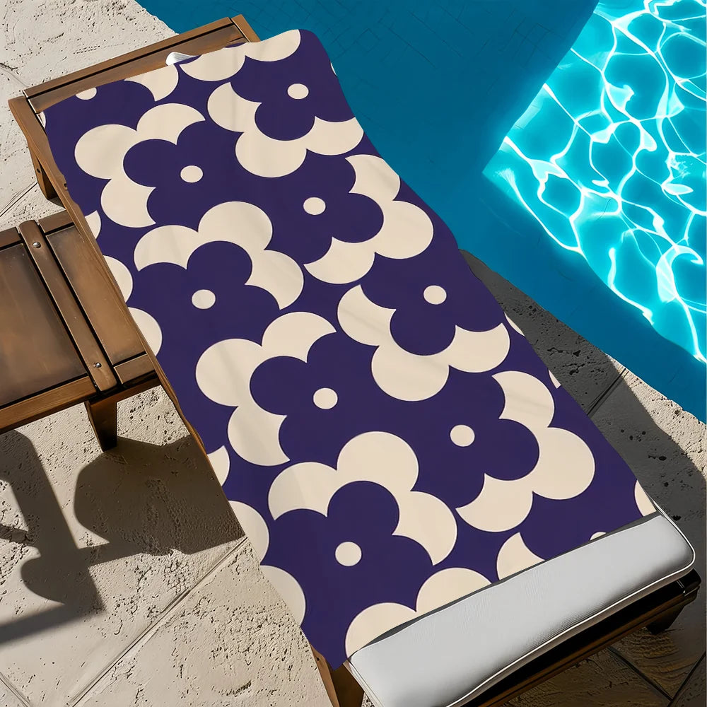 Flower Cartoon Quick-Dry Beach Towel | Pool, Gym & Travel