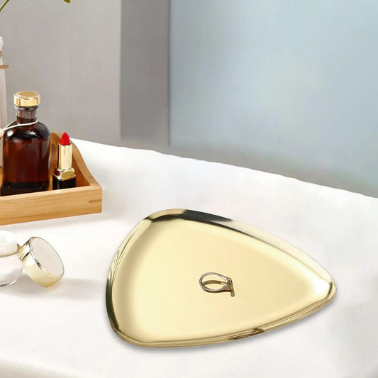 Triangle Jewelry Dish Tray – Stainless Steel Vanity Organizer Jewelry Dish Tray Oasis Select Gold