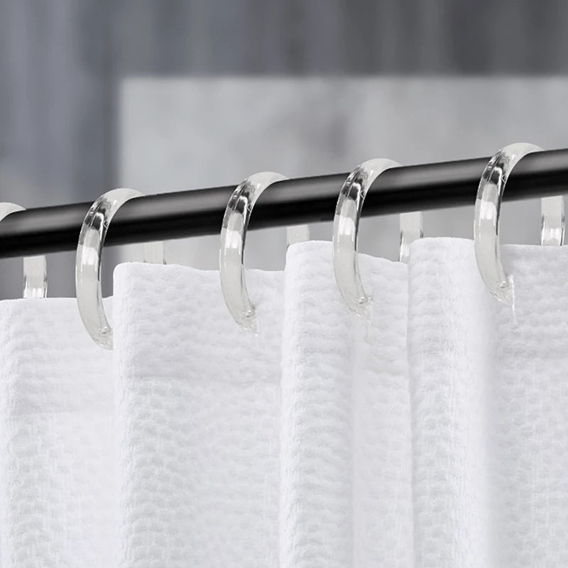 12-Pack PVC Shower Curtain O-Rings | Curtain Rod Clips