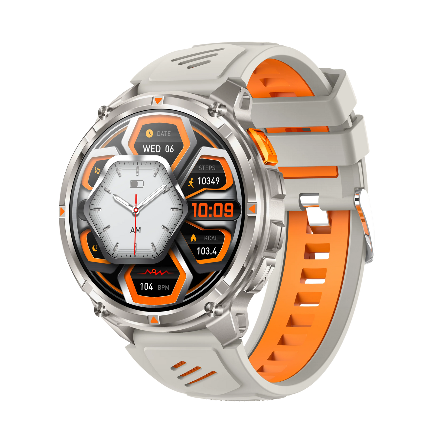 Yoateo Smart Watch – 1100mAh Battery, Bluetooth Call & Compass