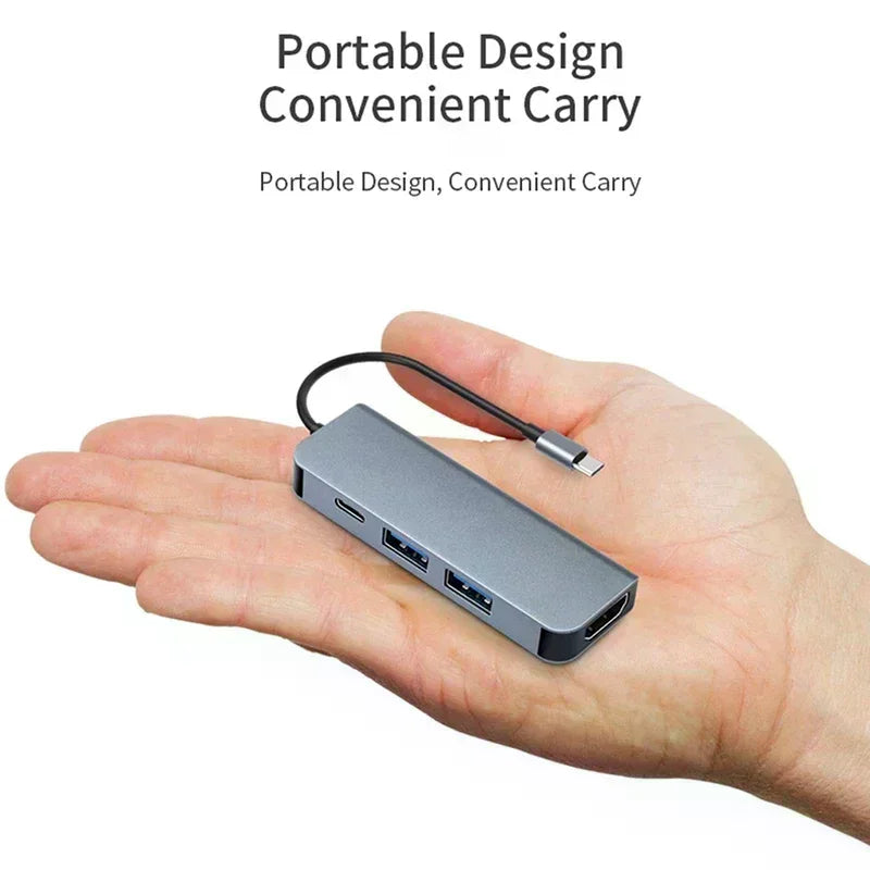 8-in-1 USB-C Hub – USB 3.0, PD Charging & SD Card Reader