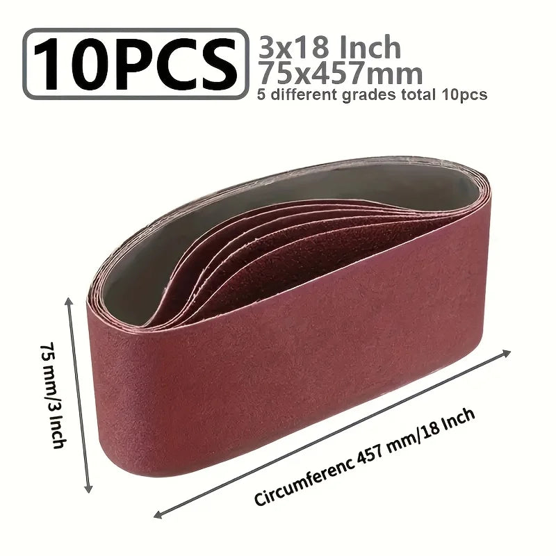10 457 75 Wood Metal Polishing Abrasive Belt Different Particle Sizes