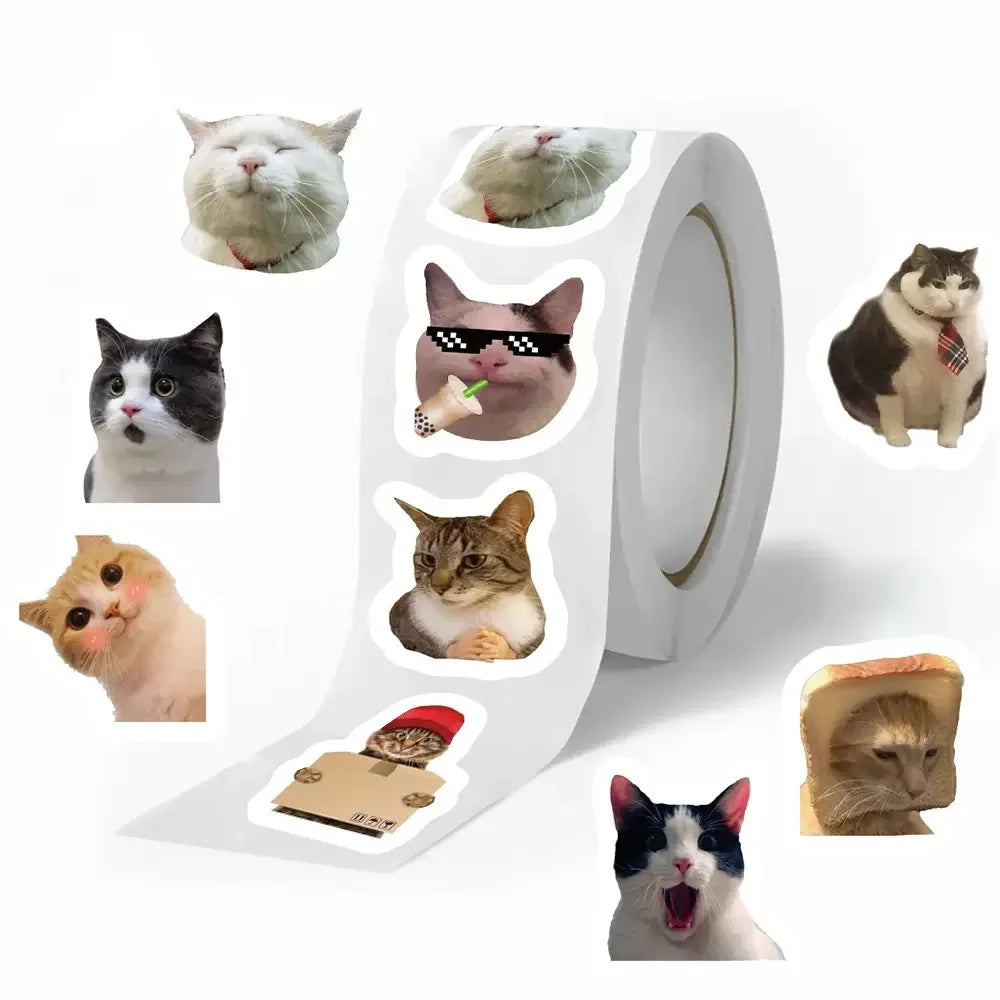 Cute Cat Graffiti Stickers Notebooks Water Bottles Luggage Phone