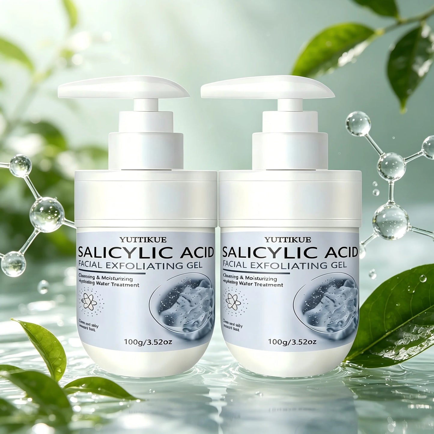 YUITIKUE Salicylic Acid Facial Exfoliating Gel 100g Cleansing & Moisturizing Care for Smooth, Silky Skin Peaceful Pleasures Health and Wellness 2pc