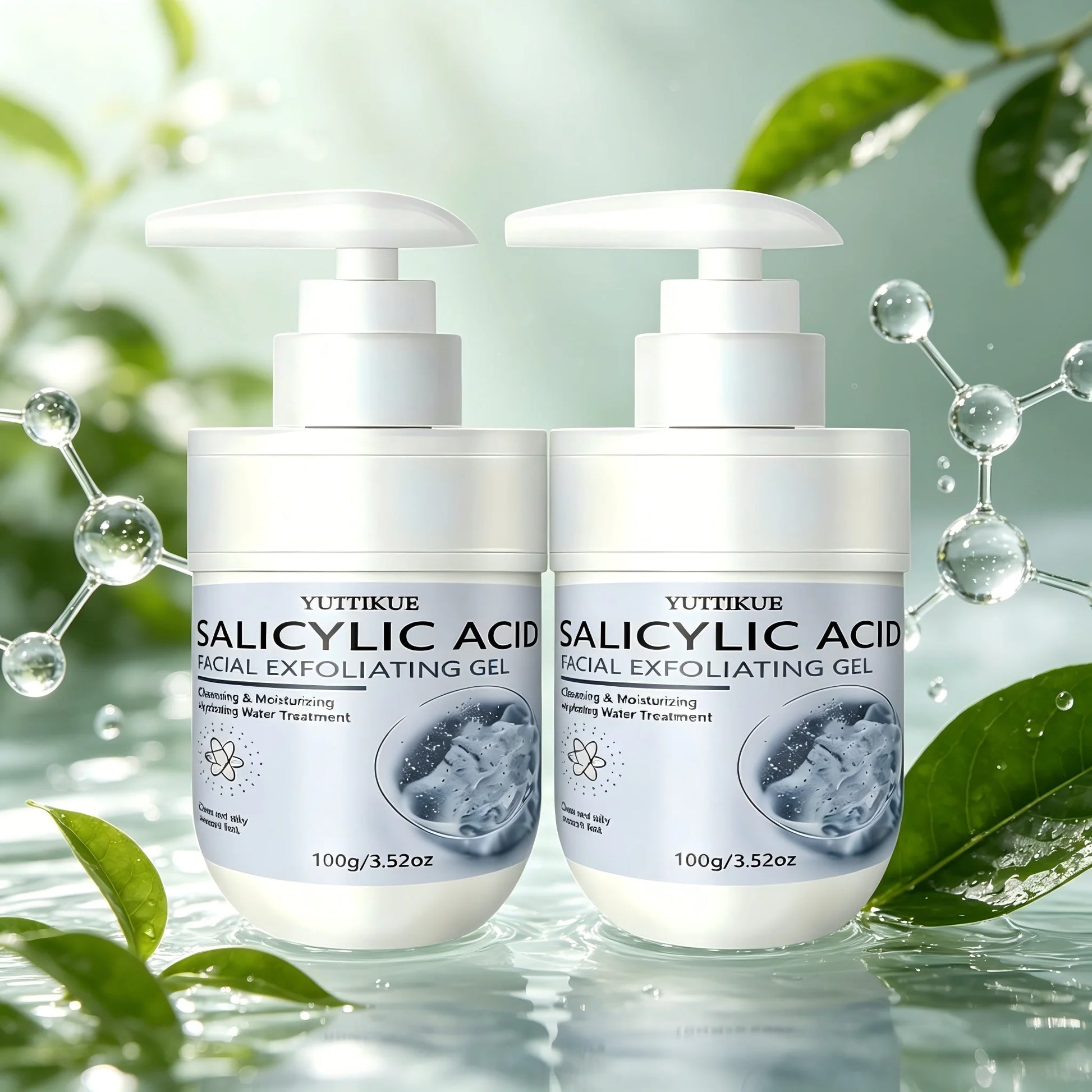 YUITIKUE Salicylic Acid Facial Exfoliating Gel 100g Cleansing & Moisturizing Care for Smooth, Silky Skin Peaceful Pleasures Health and Wellness 2pc