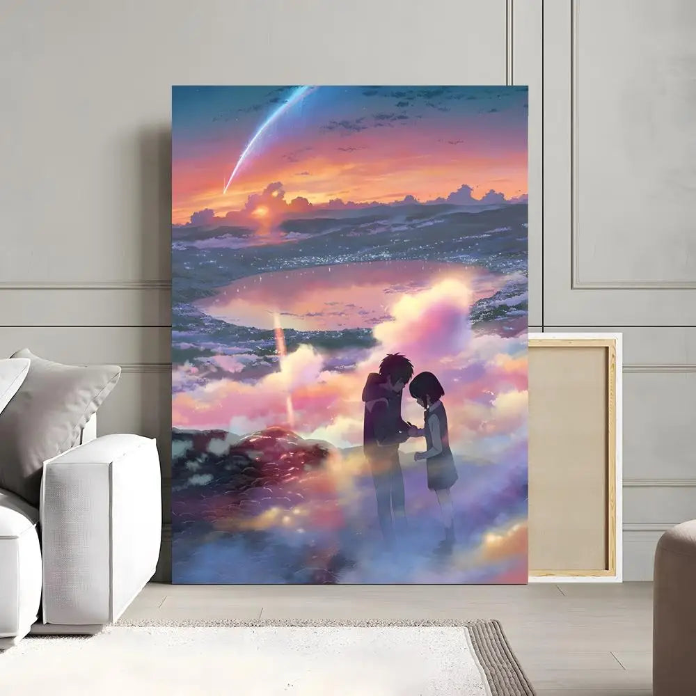 Your Name Anime Canvas Poster | Waterproof Wall Art Decor Anime Canvas Poster Peaceful Pleasures Health and Wellness z20 30x40cm Unframed