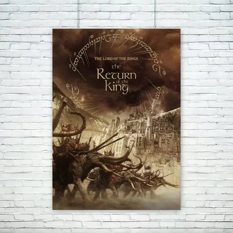 Lord of the Rings Vintage Canvas Wall Art Poster | Unframed