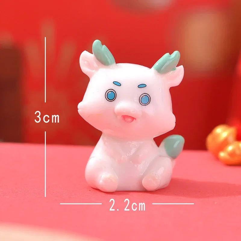 1Pcs Cartoon Cute Resin Dragon Micro Landscape Fairy Garden Micro Landschaft Pot Garden Miniatures 2025 Chinese New Year Gifts Peaceful Pleasures Health and Wellness 5