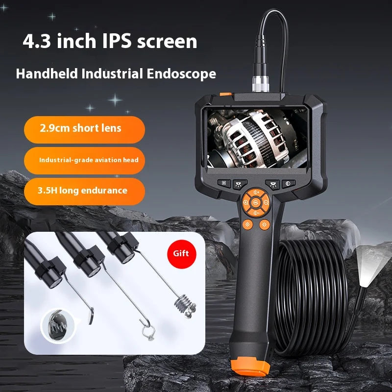 High Definition Handheld Convenient Car Inspection Instrument with Screen, Pipeline Camera, Industrial Endoscope Peaceful Pleasures Health and Wellness