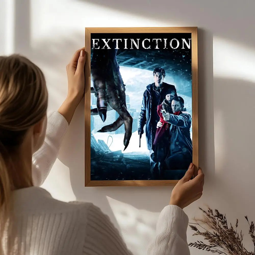 Movie E-Extinction HD Wall Poster | Self-Adhesive Waterproof Art Movie Wall Poster Peaceful Pleasures Health and Wellness White4 15X20cmNoframe