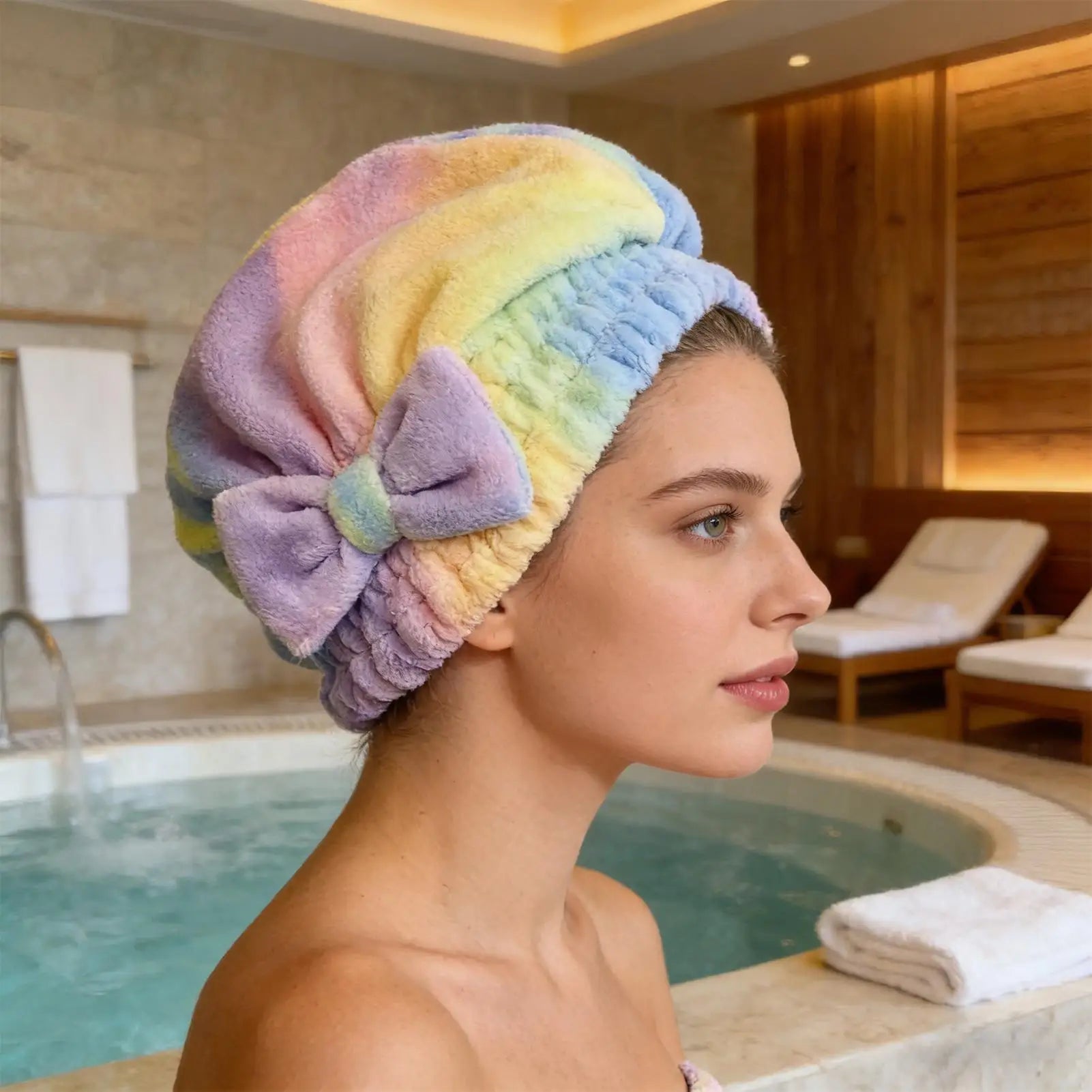 Coral Fleece Hair Towel Wrap – Quick-Dry & Frizz Control for Women Hair Towel Wrap Peaceful Pleasures Health and Wellness