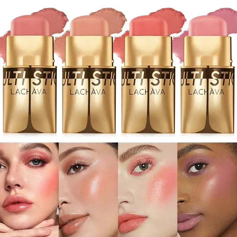 QiBest 3-in-1 Waterproof Blush Stick – Lips, Face & Eyes