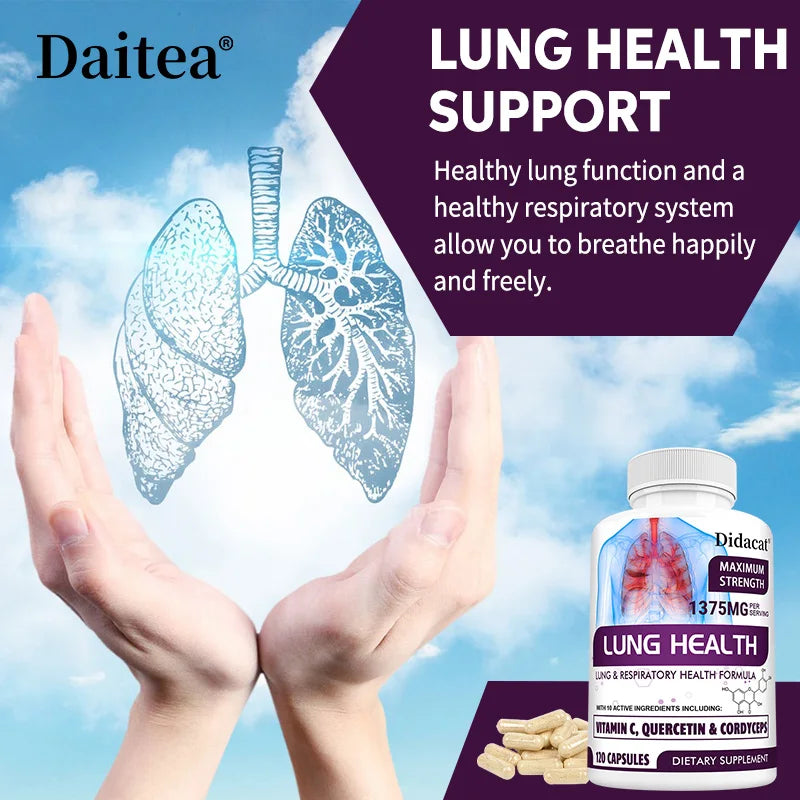 Lung Detox & Cleanse Capsules - Supports Bronchial and Respiratory Health, Promoting Lung Cleansing and Detoxification Peaceful Pleasures Health and Wellness