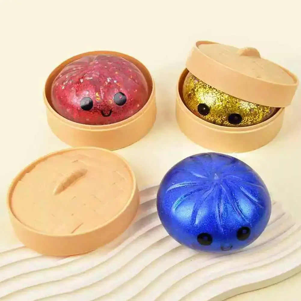 Colorful Crystal Buns Anti Toy Simulation Food Squishes Squeezable