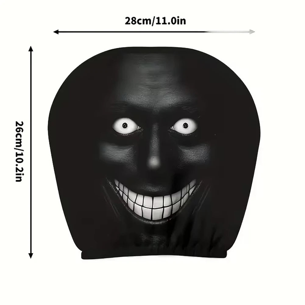 Funny And Fun Car Pillowcase,Elastic Car Printed Pillowcase,Personalized High-Definition 3D Printed Patterns Car Headrest Covers Peaceful Pleasures Health and Wellness