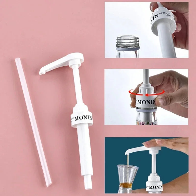 Coffee Milk Tea Dispenser Food Grade Candy Juice Press Monin Universal Bottled Liquid Press Nozzle 10ml Bottle Dispenser Pump Peaceful Pleasures Health and Wellness