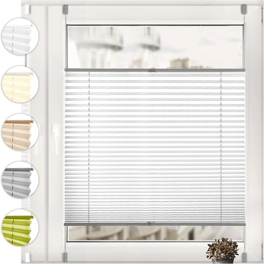 No-Drill Pleated Folding Blind | Klemmfix Privacy Window Blind Pleated Window Blind Peaceful Pleasures Health and Wellness