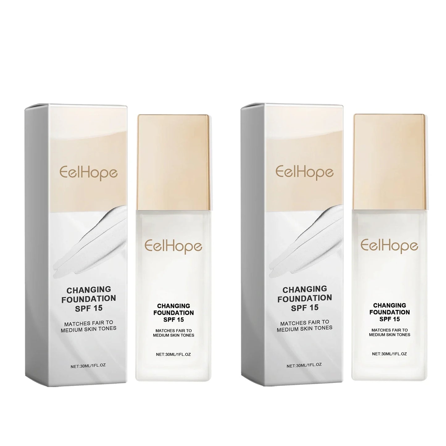 Eelhope Color-Changing Foundation SPF 15 | Hydrating & Waterproof