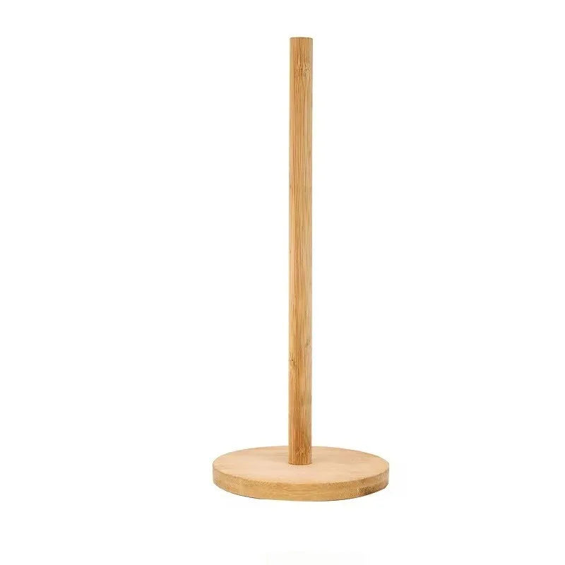 Bamboo Vertical Paper Towel Holder – Freestanding Tissue Rack