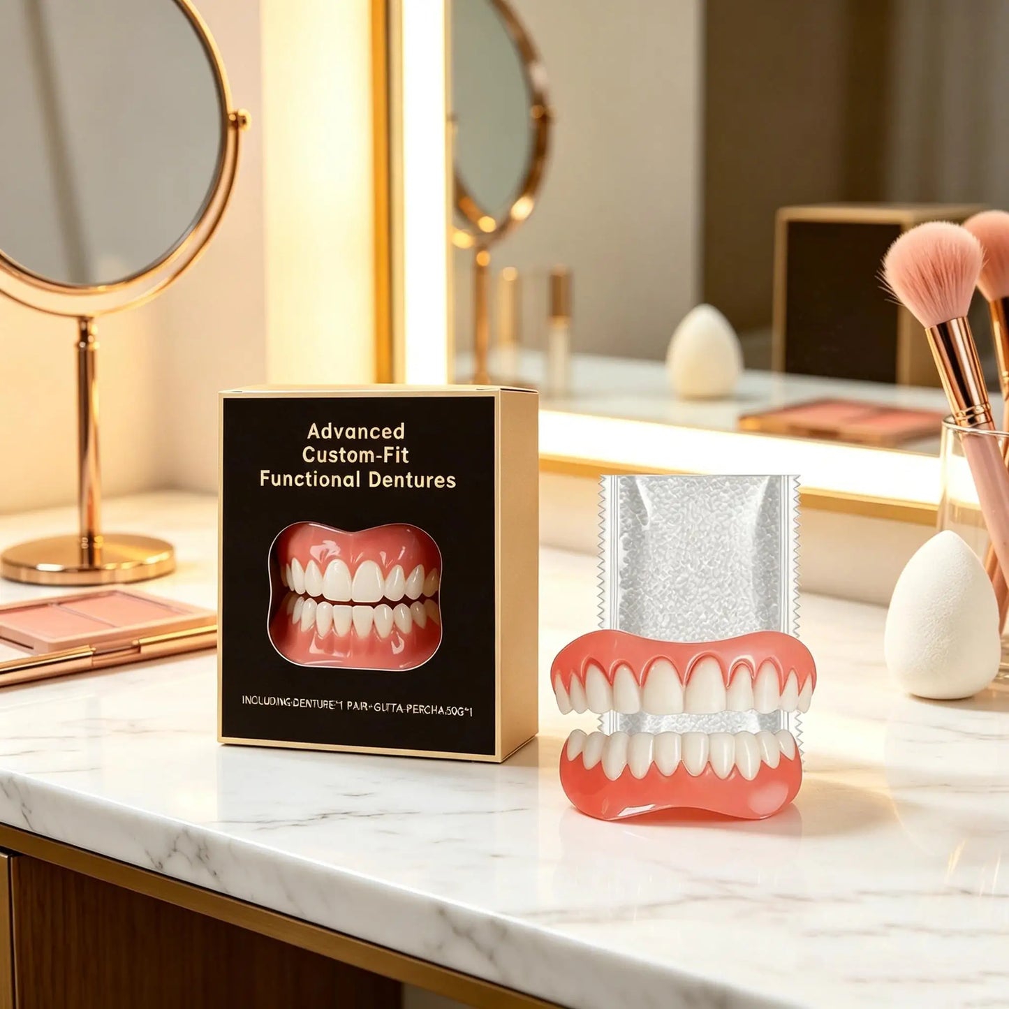 Silicone Denture Kit – Natural-Look Tooth Cover for Men & Women