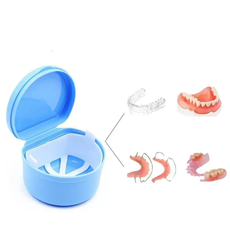 Dental Care Box Dental Holder Cleaning Box Orthodontic Appliance Denture Immersion Cleaning Box Belt Filter Cleaning 1pc Peaceful Pleasures Health and Wellness