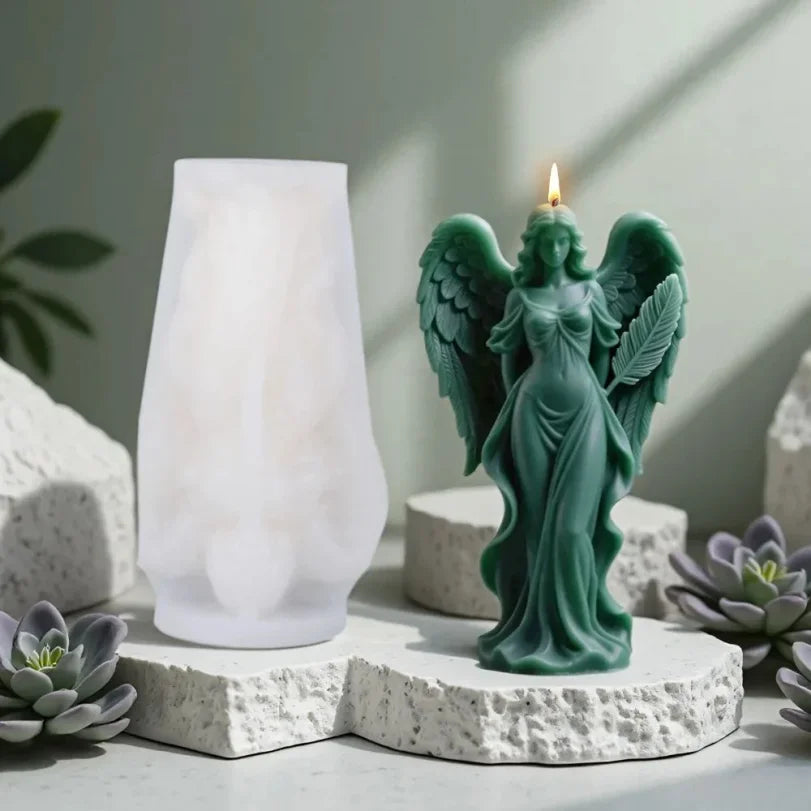 Angel Wings Silicone Candle Mold – DIY Resin & Gypsum Sculpture
