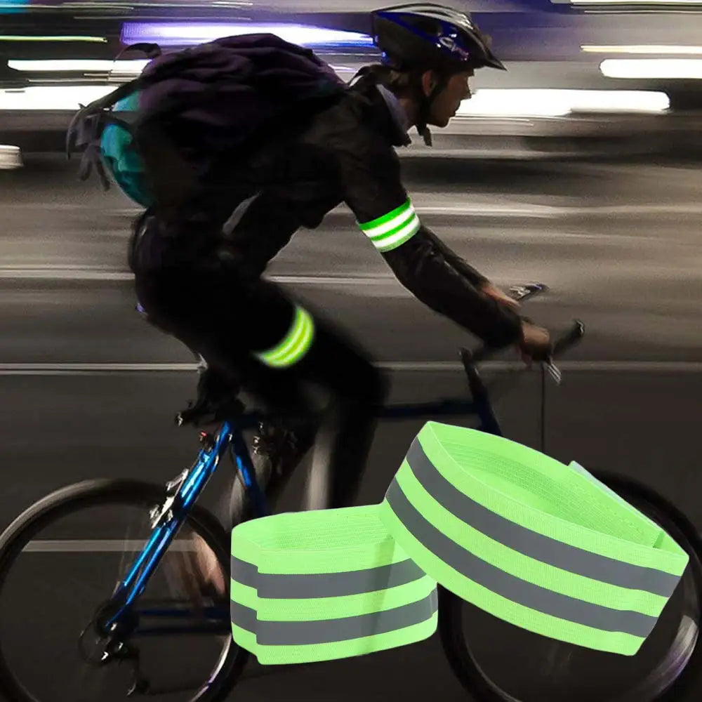 8-Pack Reflective Safety Armbands – High Visibility Elastic Bands