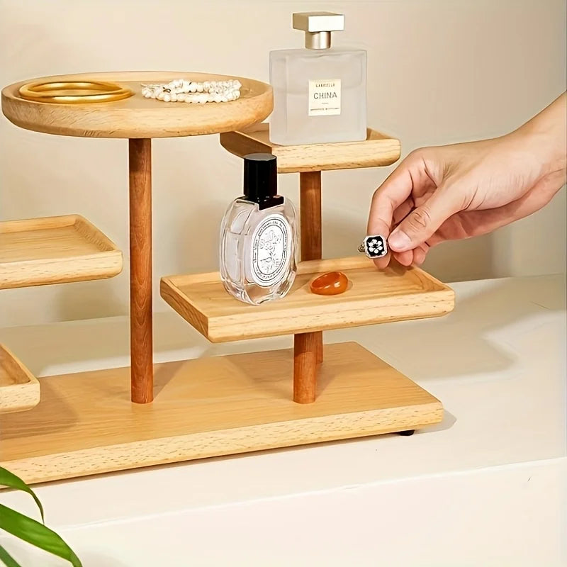 Wooden Tiered Display Stand – Cupcake, Perfume & Spice Rack