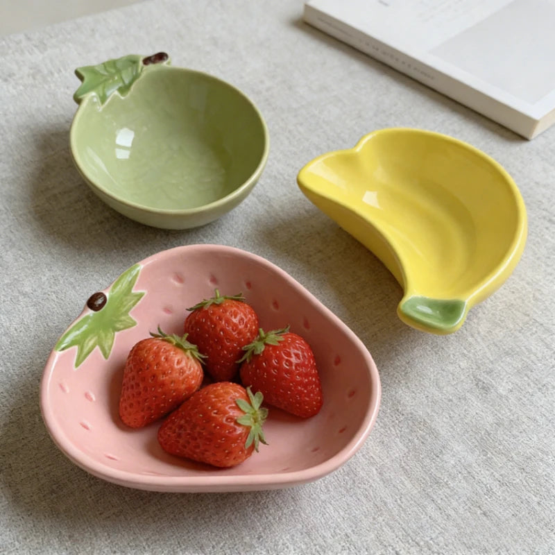 Cartoon Cute Ceramic Dipping Dish Home Snack Side Dishes Bone Plate Seasoning Soy Sauce Sauce Dish Exquisite Household Tableware Peaceful Pleasures Health and Wellness