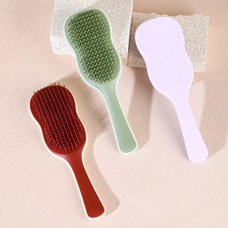 Banana Leaf Long Hair Fluffy Styling Straight Hair Comb for Home Massage Women's Special Airbag Cushion Comb Practical Comb New Peaceful Pleasures Health and Wellness