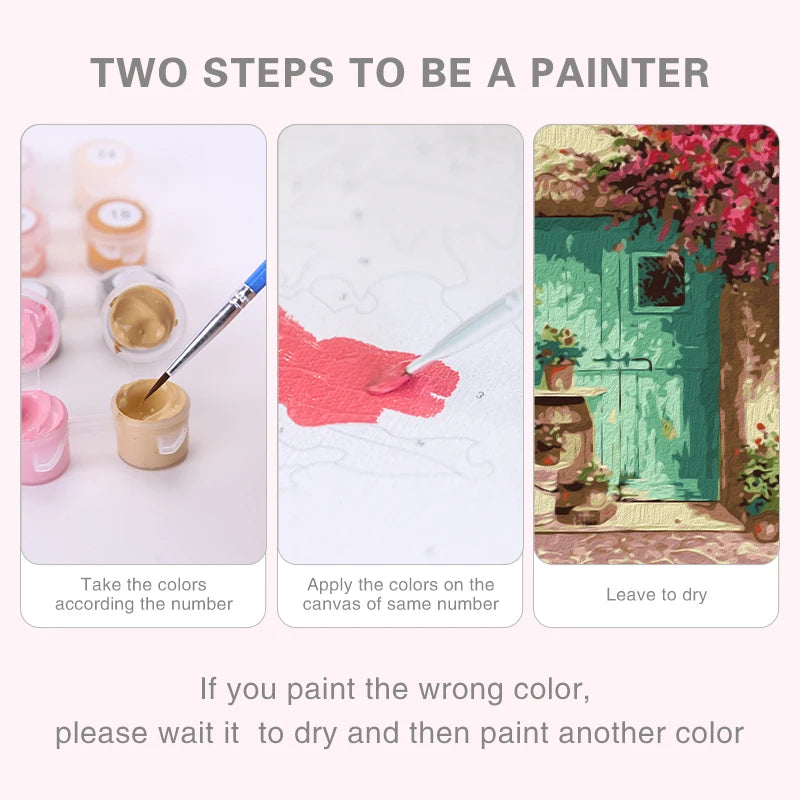 GATYZTORY Acrylic Painting By Numbers For Adults With Frame 60x75cm Starry Sky Castle Modern Wall Art Picture By Numbers For Diy Peaceful Pleasures Health and Wellness