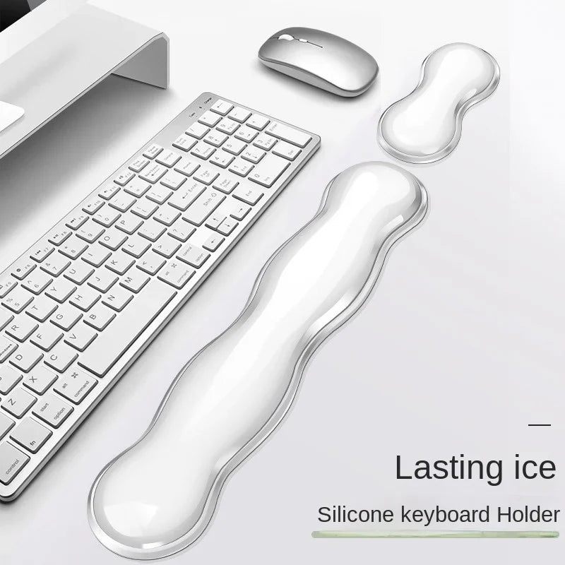 Mouse Pad with Wrist Rest & Keyboard Rest | Anti-Slip Silicone