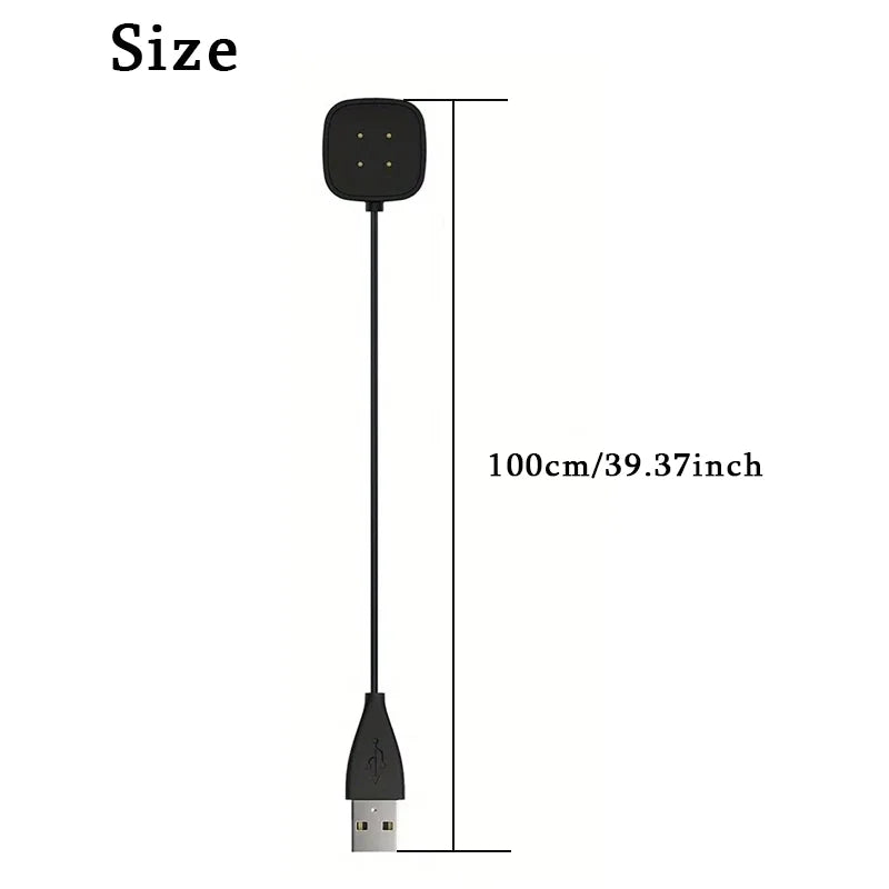 Magnetic USB Charger for Fitbit Versa 3/4 & Sense 1/2 Peaceful Pleasures Health and Wellness