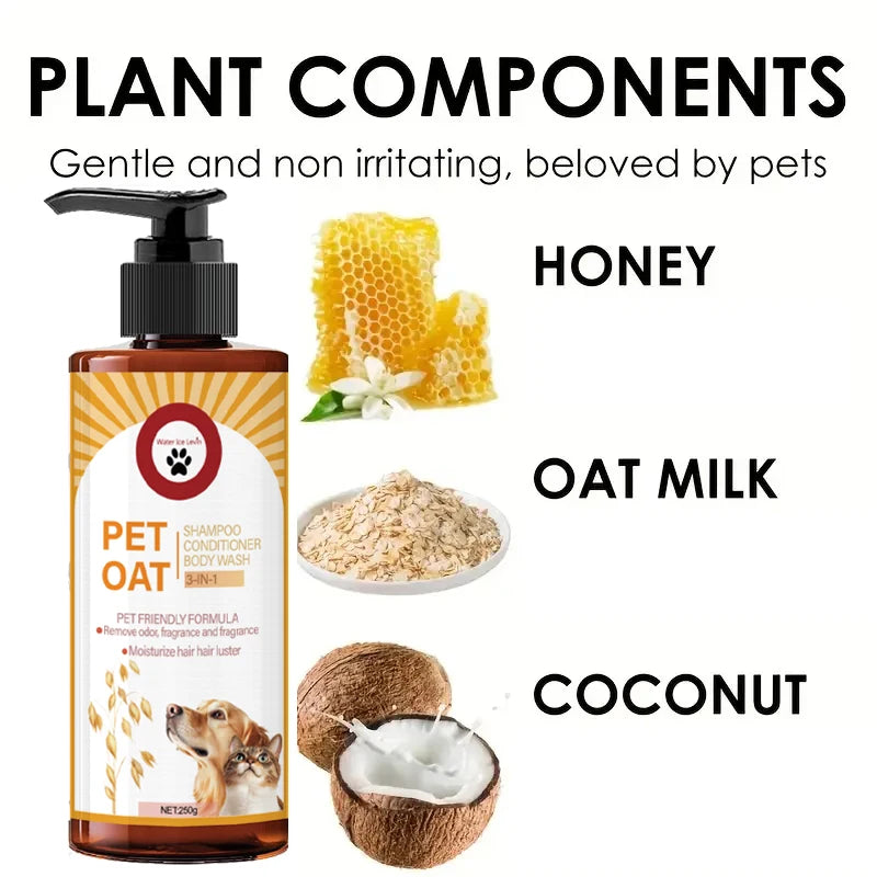 Pet Shampoo for Dogs & Cats – Odor Control, Soft Coat & Fresh Scent