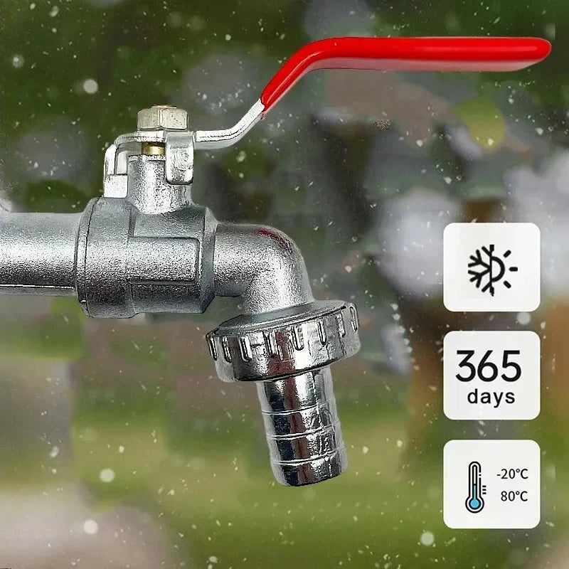 Single Control IBC Ton Bucket Accessories Zinc Alloy Faucet 1/2-3/4 Inch Antifreeze Outdoor Garden Washing Machine Faucet Peaceful Pleasures Health and Wellness
