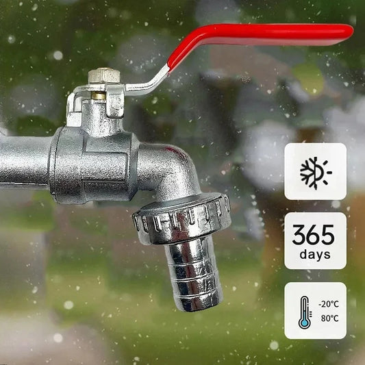 Single Control IBC Ton Bucket Accessories Zinc Alloy Faucet 1/2-3/4 Inch Antifreeze Outdoor Garden Washing Machine Faucet Peaceful Pleasures Health and Wellness