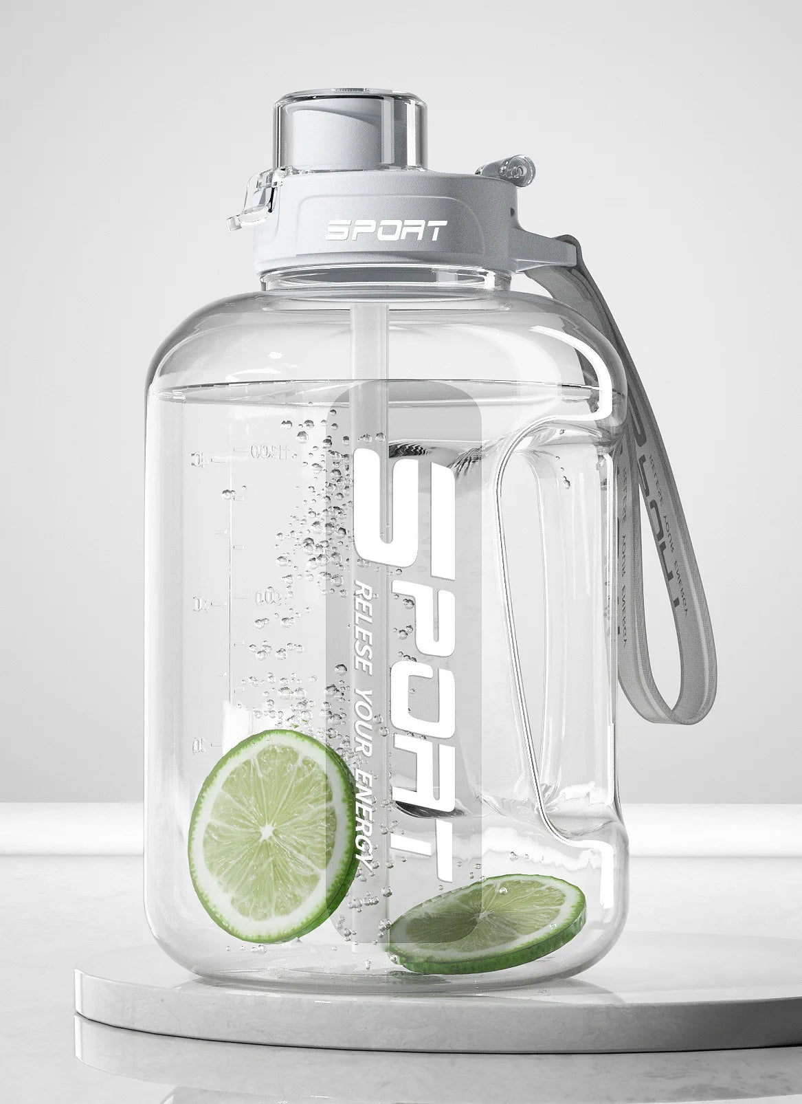 Extra Large 1700ml Sports Straw Water Bottle – BPA-Free Sports Water Bottle Peaceful Pleasures Health and Wellness Ivory