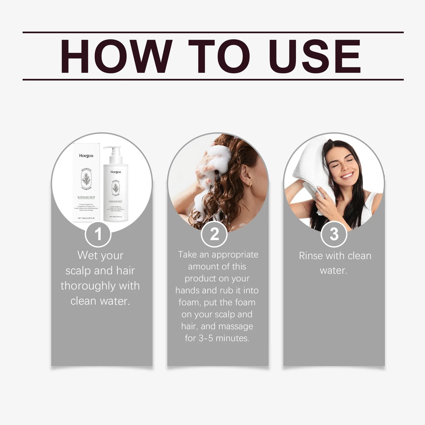 Rosemary Mint Shampoo Conditioner Anti-Hair Loss Hair Growth Scalp Cleansing Oil Control Anti Dandruff Nourishing Hair Shampoo Peaceful Pleasures Health and Wellness